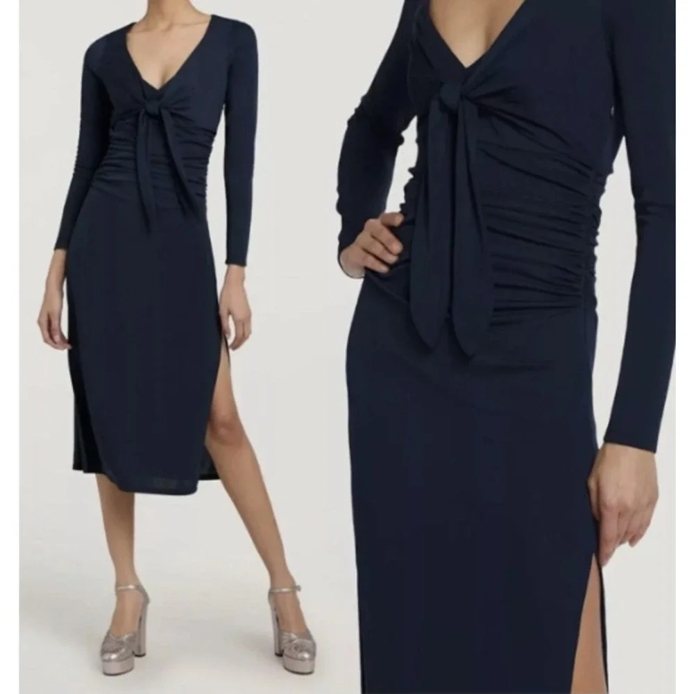 Cinq à Sept Brenna Jersey Tie Midi-Dress Size 2‎ NWOT